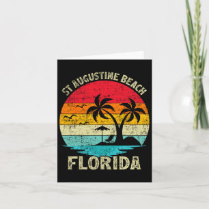 Carte Vacances en famille Vintage Retro Florida St Augus