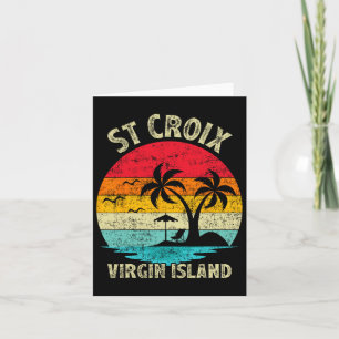 Carte Vacances en famille Vintage Rétro Île Vierge St. C