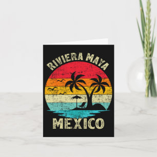 Carte Vacances en famille Vintage Retro Mexico Riviera M