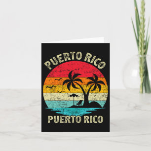 Carte Vacances en famille vintage rétro Porto Rico San J