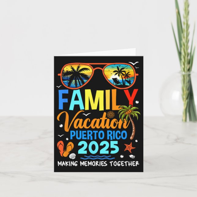 Carte Vacances famille Porto Rico 2025 Vacances famille  (Devant)