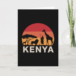 Carte Vacances faune africaine amateur de la culture ken