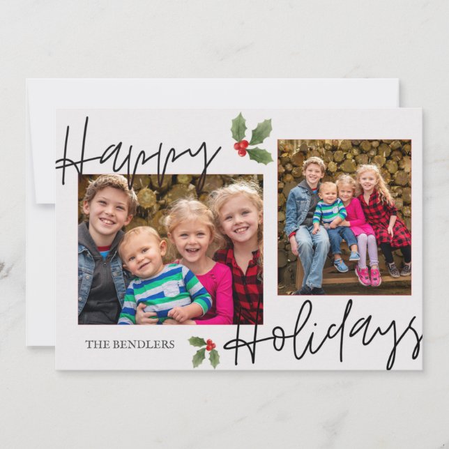 Carte Vacances Happy Family Holly (Devant)