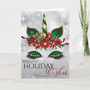 Carte Vacances les plus chaudes souhaits Unicorn magique