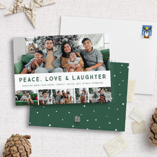 Carte Vacances Multiphoto Peace, Love & Laughing