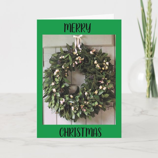 CARTE **VACANCES SOUHAITÉES** POUR NOTRE FAMILLE (Devant)