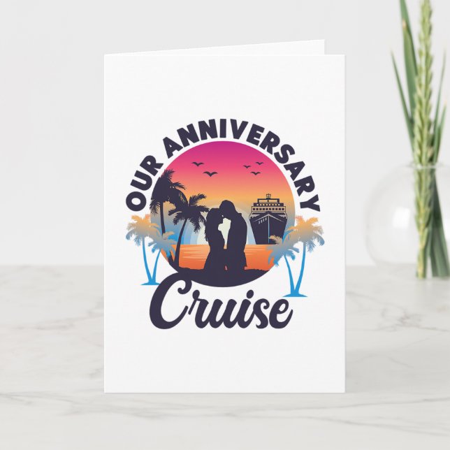 Carte Vacances sur un bateau de croisière Mariage Husnd  (Devant)