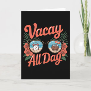 Carte Vacances tout le jour détente sur la plage Sungles