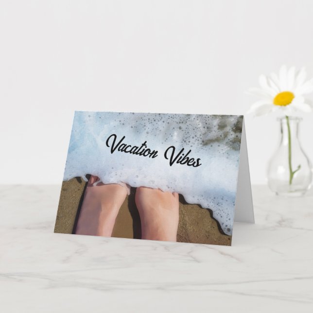 Carte Vacation Vibes Trip Wishes Beach Vacation (Petite plante)