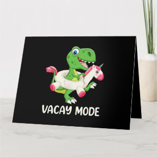 Carte Vacay Mode Famille Plage Vacances Cute Dinosaur