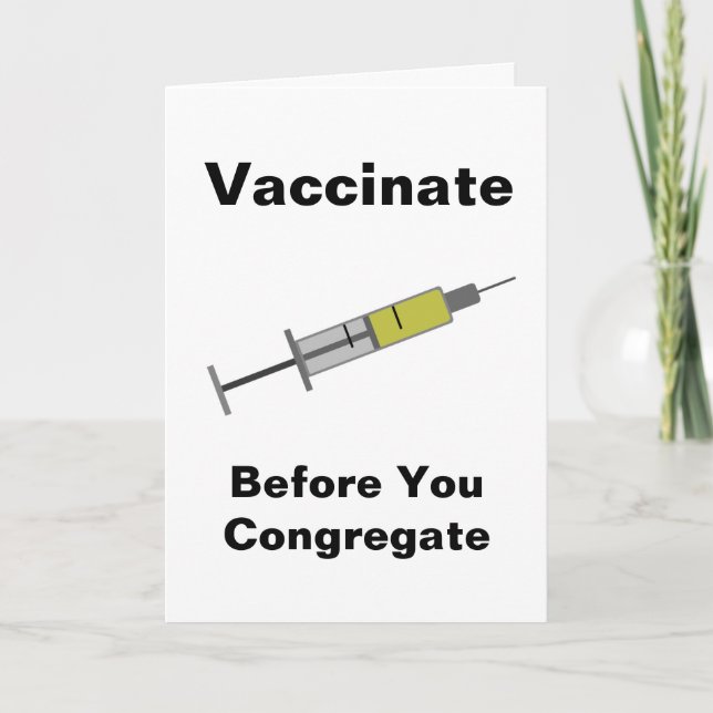 Carte Vacciner avant votre congrégation (Devant)
