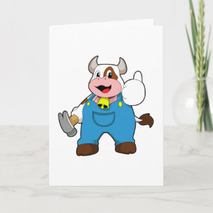 Carte Vache artisan avec marteau