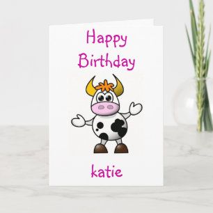 Carte Vache caricaturale