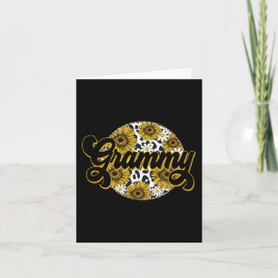 Carte Vache de Grammy imprimée tournesol léopard grand-m