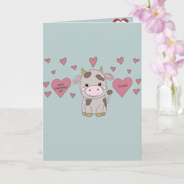 Carte Vache de la Saint-Valentin (Orchidée)