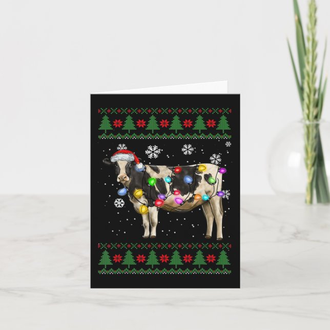 Carte Vache de Noël Lait Louvain de vache (Devant)