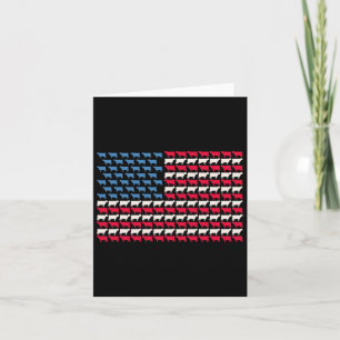 Carte Vache Drapeau Américain Génisse États-Unis 4 Juill