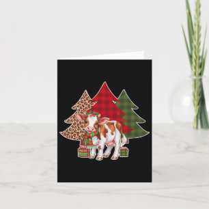 Carte Vache drôle arbres de Noël Noël Noël Noël Noël Noë