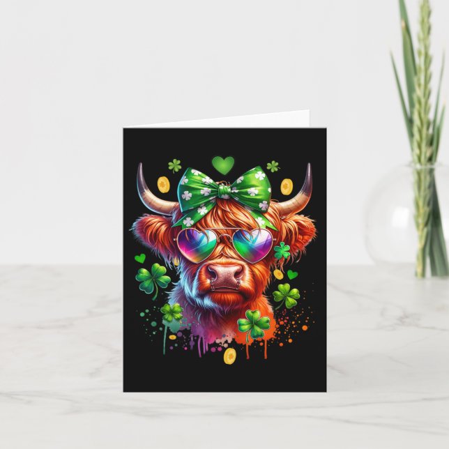 Carte Vache drôle St Patricks Day  (Devant)