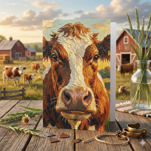 Carte Vache drôle thème Anniversaire complètement incroy