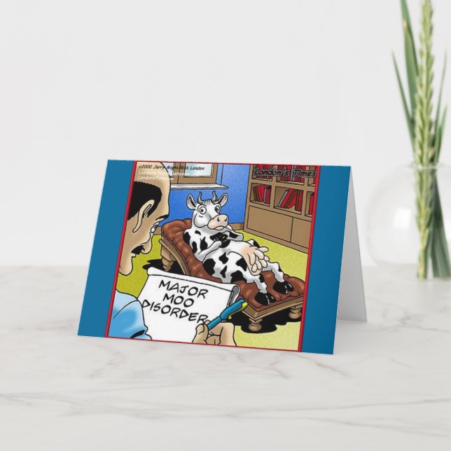 Carte Vache En Thérapie 4 Mooo Troubles Cadeaux Tee - sh (Devant)