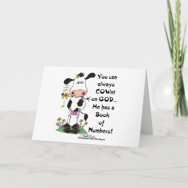 Carte Vache et coccinelle Pas de Vache sur Dieu (Devant)