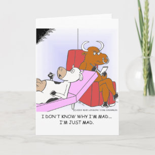 Carte Vache Folle en Thérapie Cadeaux et Objets de Colle