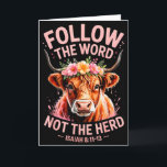 Carte Vache Highland chrétienne<br><div class="desc">Vache Highland chrétienne</div>