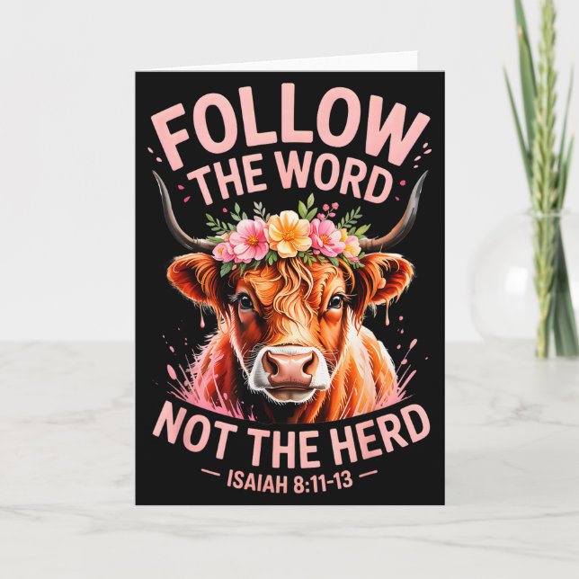 Carte Vache Highland Christian  (Devant)