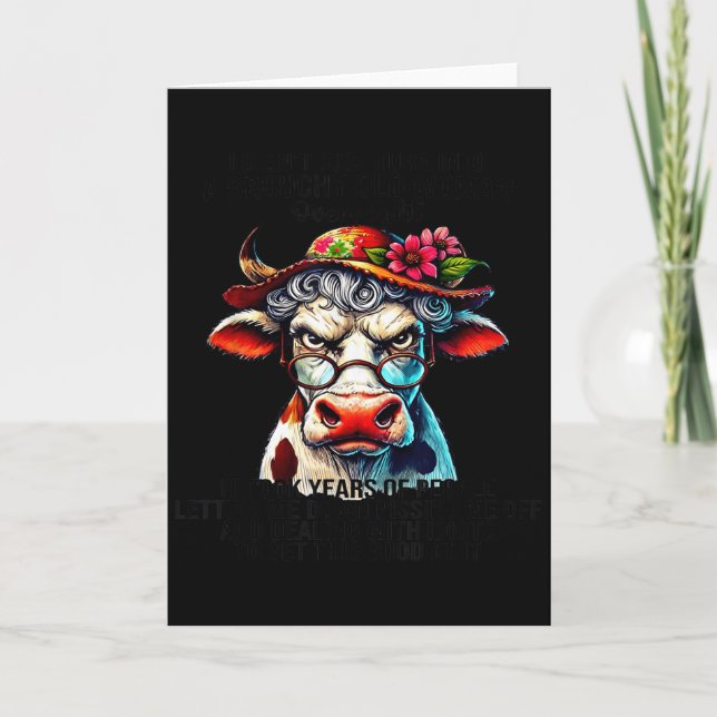 Carte Vache, je ne me suis pas transformée en une vieill (Devant)