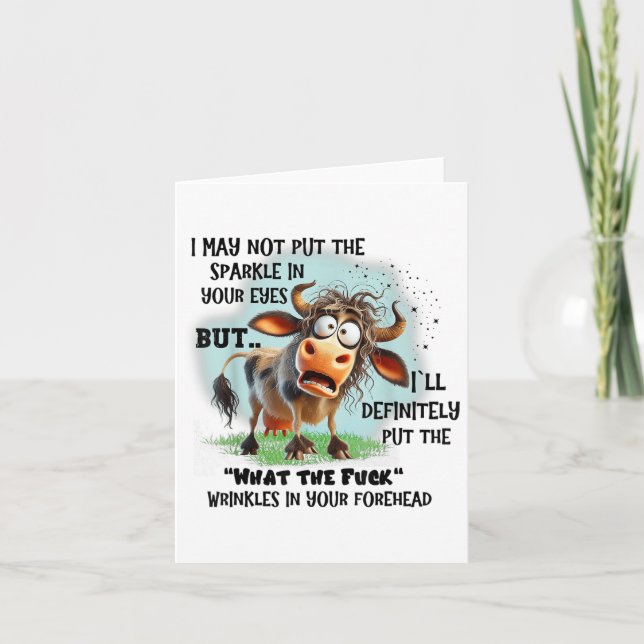 Carte Vache Je Ne Peux Pas Mettre L'Étincelle Dans Vos Y (Devant)