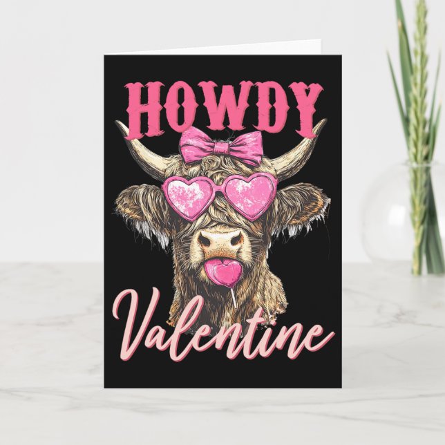 Carte Vache Saint Valentin Coquette  (Devant)
