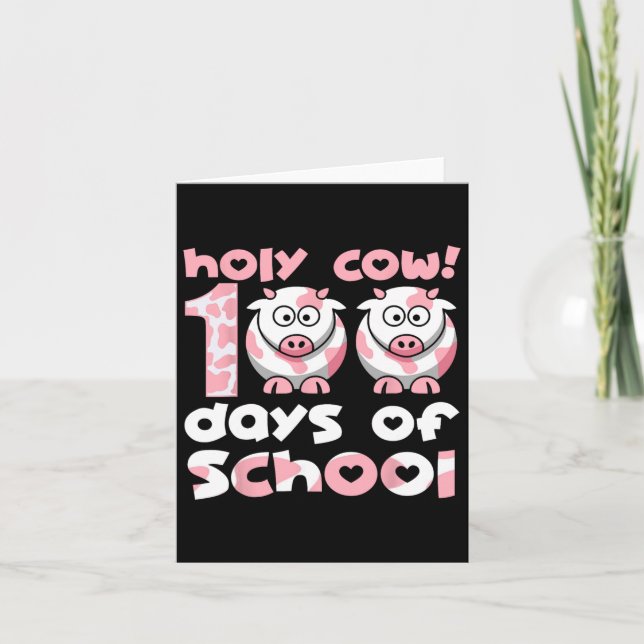 Carte Vache Sainte 100 Jours D'Enseignant Étudiant 100 D (Devant)