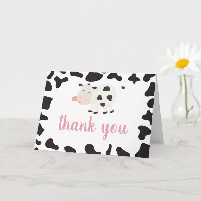 Carte Vache Sainte Je Suis Une Fleur de Daisy Gingham Ro (Petite plante)