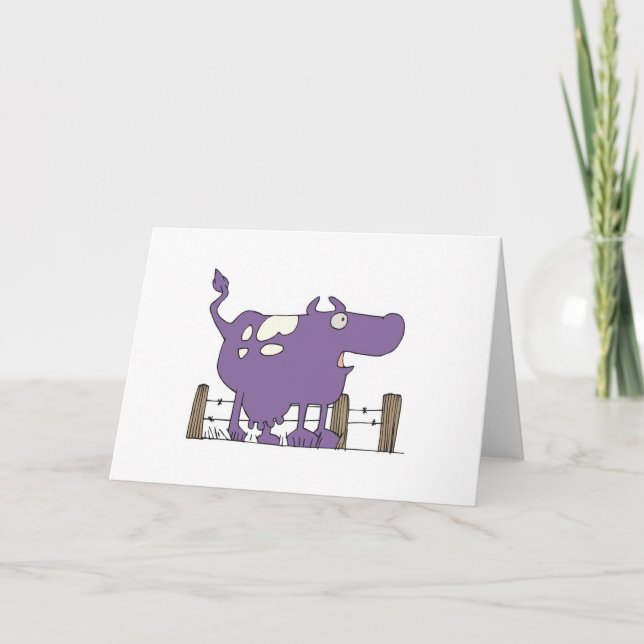 Carte Vache Violette Idiote (Devant)