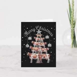 Carte Vache Xtree vaches arbre Noël arbre