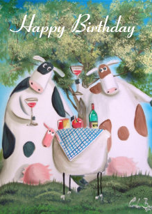 Cartes Vache D Anniversaire Zazzle Fr