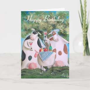 Cartes Vache D Anniversaire Zazzle Fr