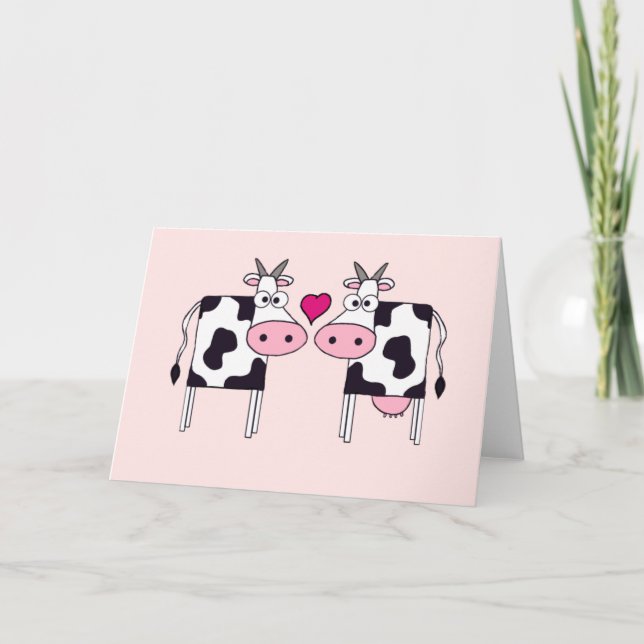 Carte Vaches en amour (Devant)