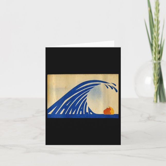 Carte Vague bleu mignon pour Kamala Fu (Devant)