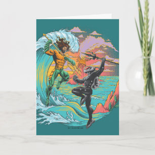 Carte Vague marémotrice Aquaman & Black Manta