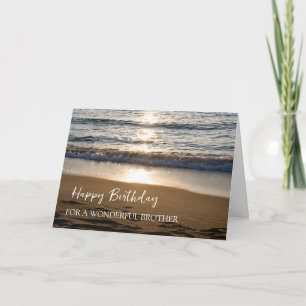 Carte Vagues à Sunset Beach Brother Anniversaire
