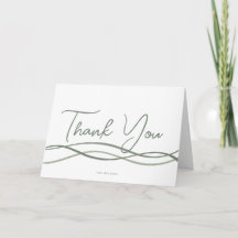 Vagues de baptême vert minimaliste moderne Merci