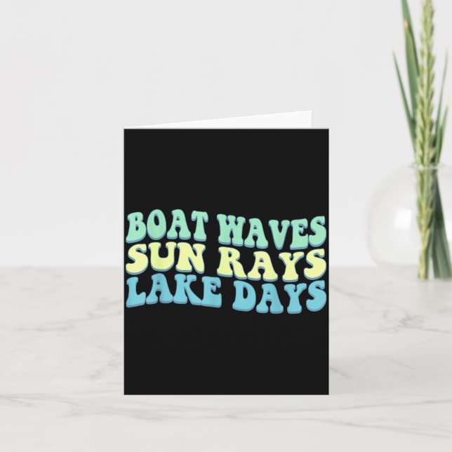 Carte Vagues de bateau rayons de soleil jours de lac drô (Devant)