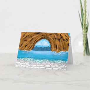 Carte Vagues océaniques et canyon Dessinant une journée