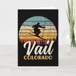 Carte Vail Ski Colorado Montagne Vintage Ski 