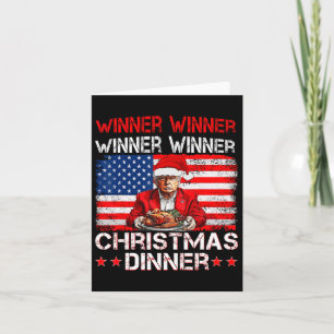 Carte Vainqueur de Trump Dîner de Noël Père Noël A