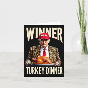 Carte Vainqueur du dîner Turquie Dîner Drôle Trump