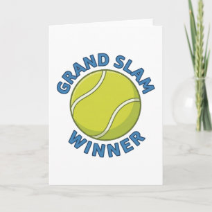 Carte Vainqueur du Grand Chelem Balle de Tennis Champion