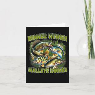 Carte Vainqueur Walleye Dinner Funny Walleye Fishing